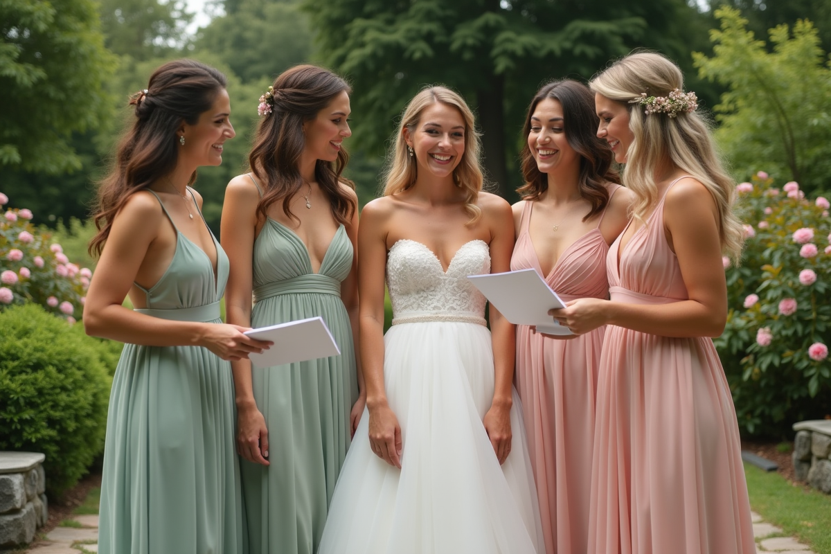 Groupe de demoiselles d